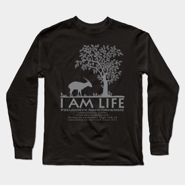 I am Life PSEUDORYX NGHETINHENSIS Long Sleeve T-Shirt by Wilda Khairunnisa